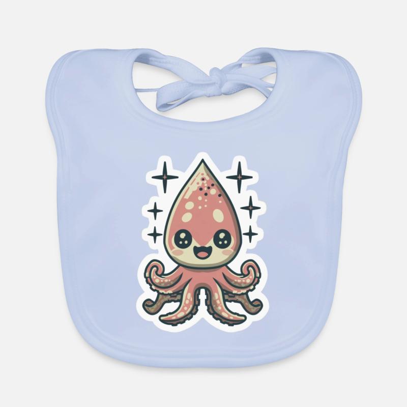 Squid Lover Organic Baby Bibs