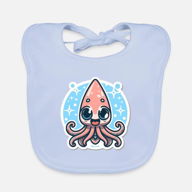 Squid Lover Organic Baby Bibs