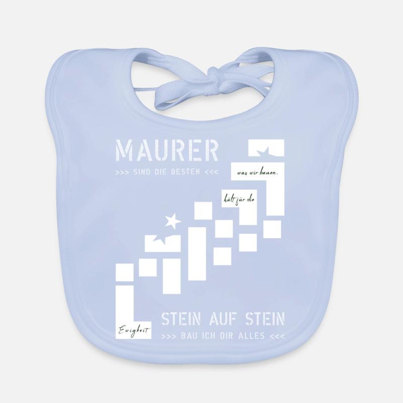 Wall Building Construction House Builder Organic Baby Bibs