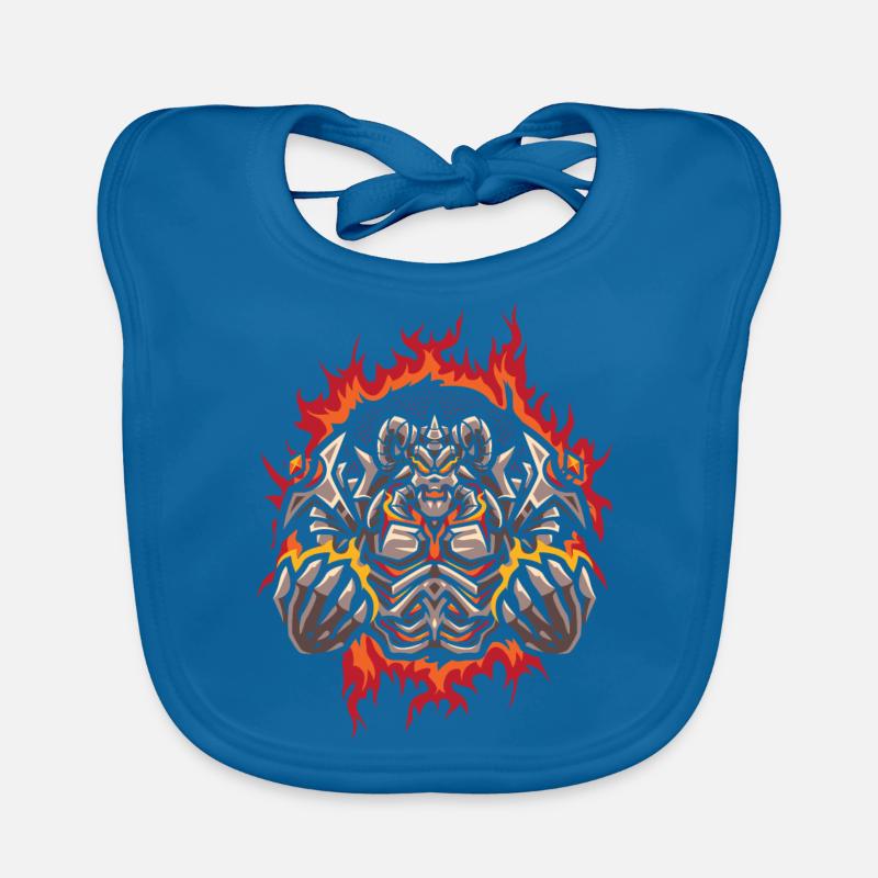 Abyss with Halftone Fire Background Organic Baby Bibs