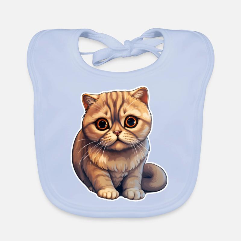 Chat Scottish Fold Bavoir bio Bébé