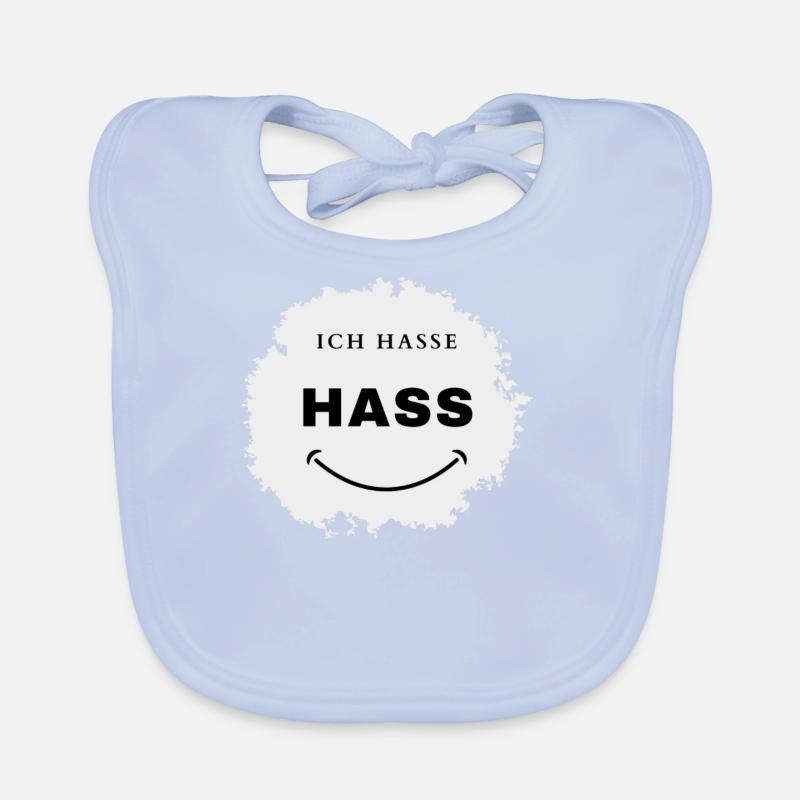 Saying, I hate hate, funny statement Organic Baby Bibs