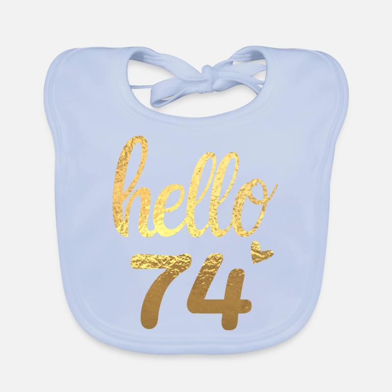 Hello 74 gold Organic Baby Bibs