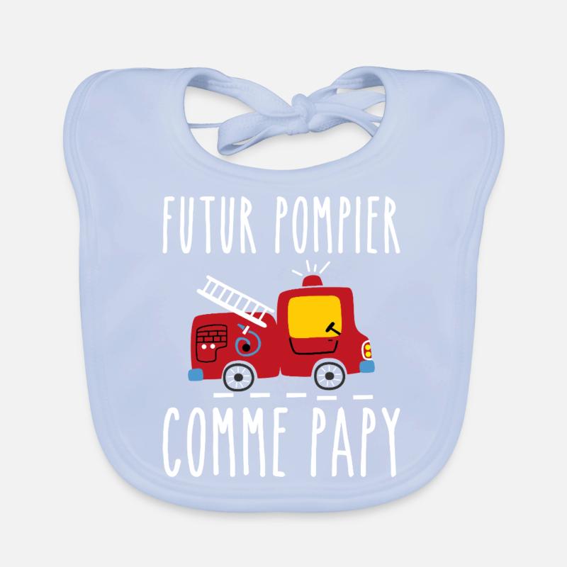 Futur pompier cadeau humour Bavoir bio Bébé