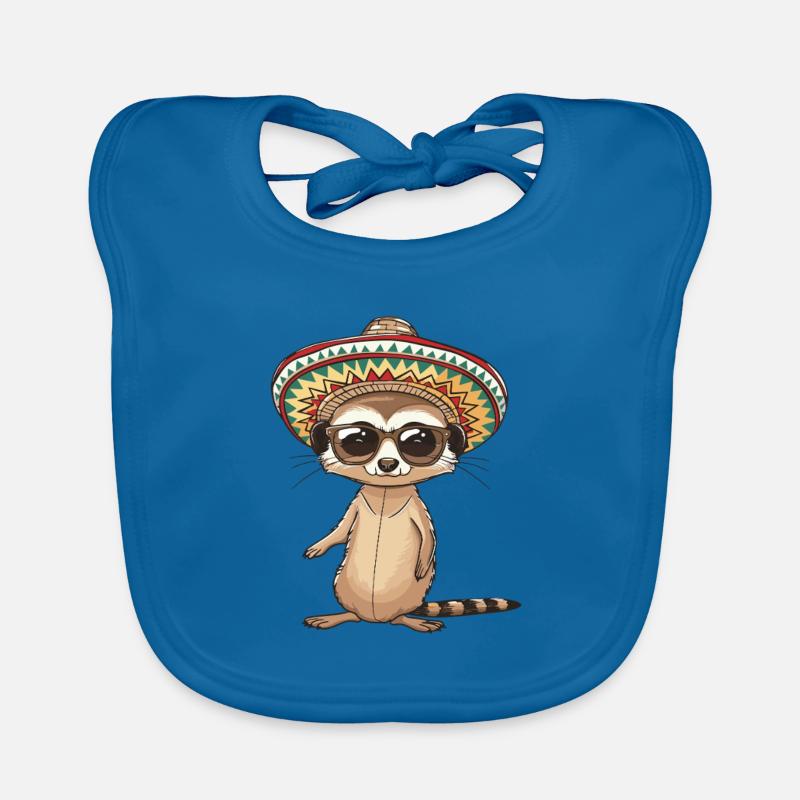 Suricate Drôle Sombrero Bavoir bio Bébé