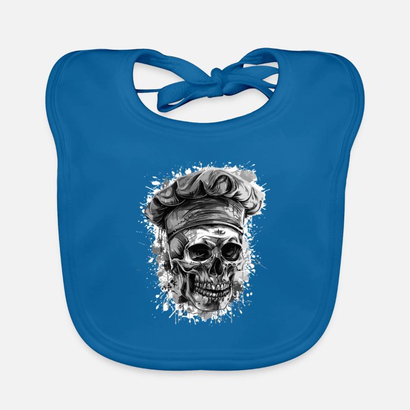 Chef Chef Skull Organic Baby Bibs
