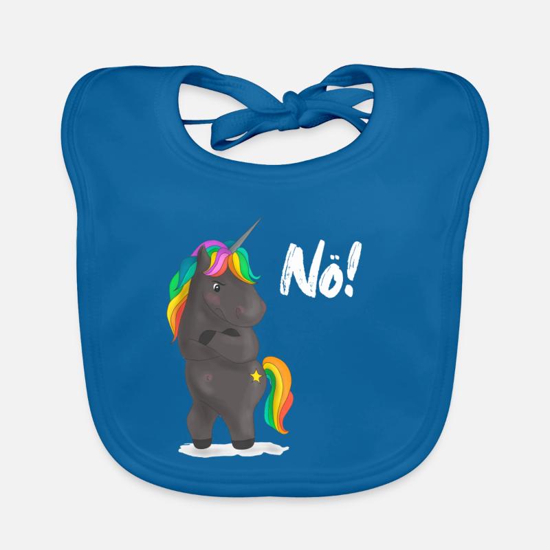 Verärgerter Regenbogen-Pony mit Witz Baby Bio-Lätzchen