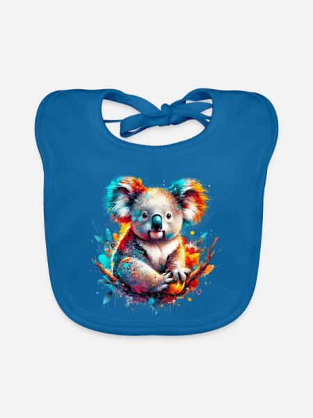 Koala - Baby Bio-Lätzchen - Pfauenblau