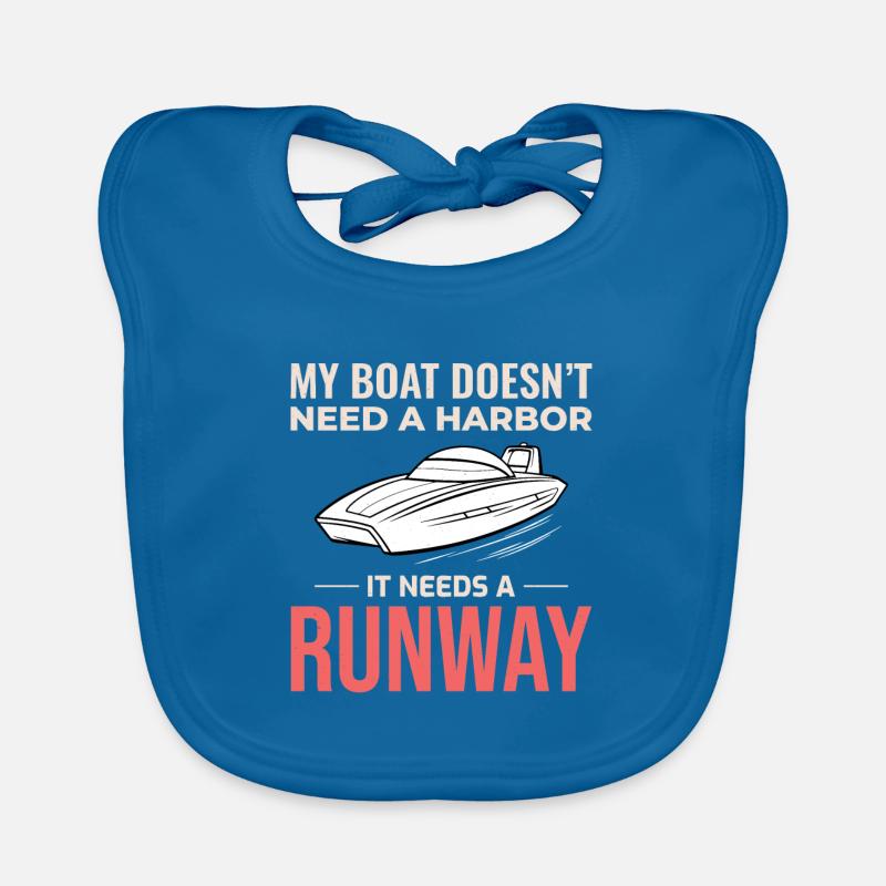 Speedboat Racing Boaters Thrill Seekers Organic Baby Bibs