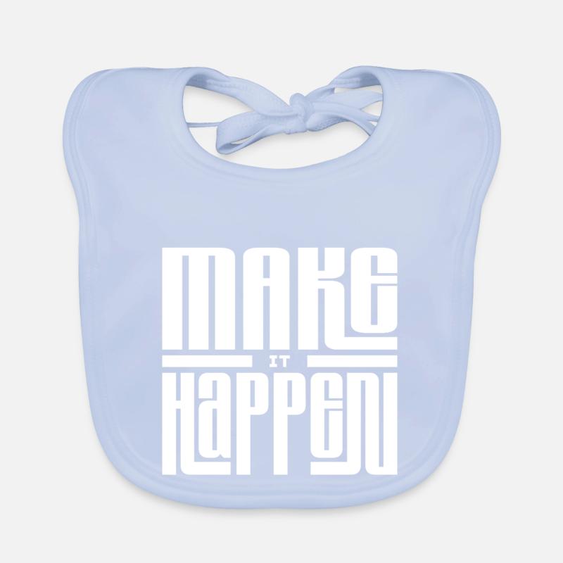 Expression of Joy in Linear Typography Organic Baby Bibs