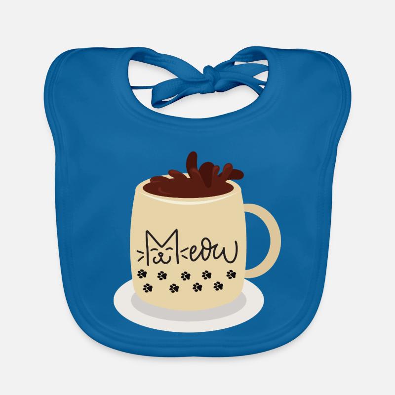 Mug visage de chat avec empreintes de pattes Bavoir bio Bébé