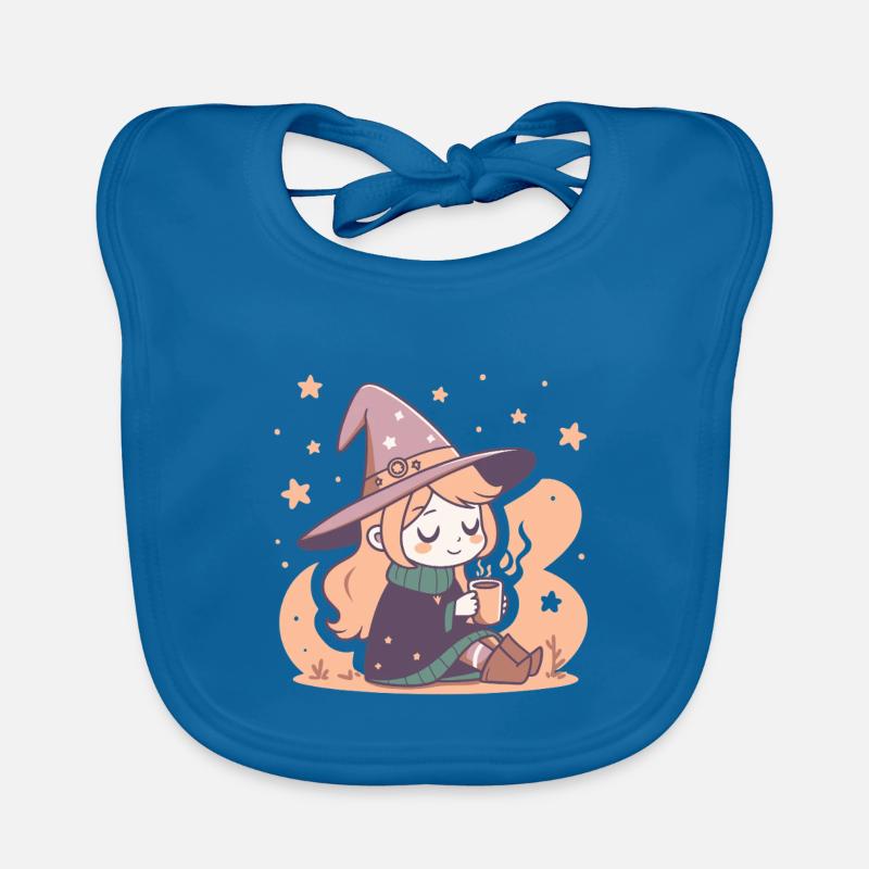Cute Witch Cozy and Kawaii Tea Organic Baby Bibs