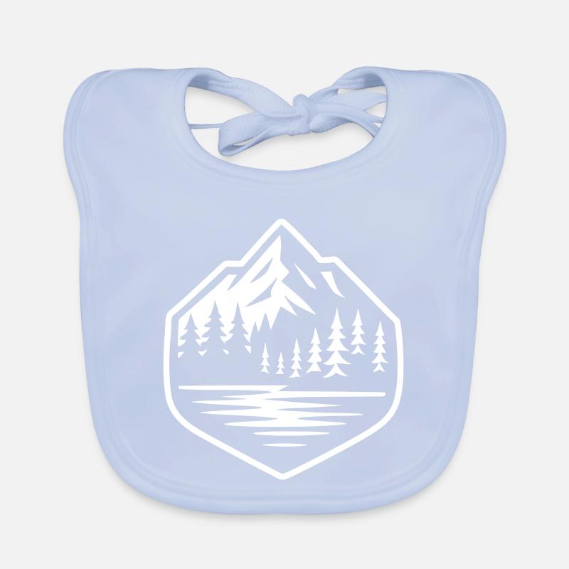 Berge Landschaft Wald Mountains Baby Bio-Lätzchen
