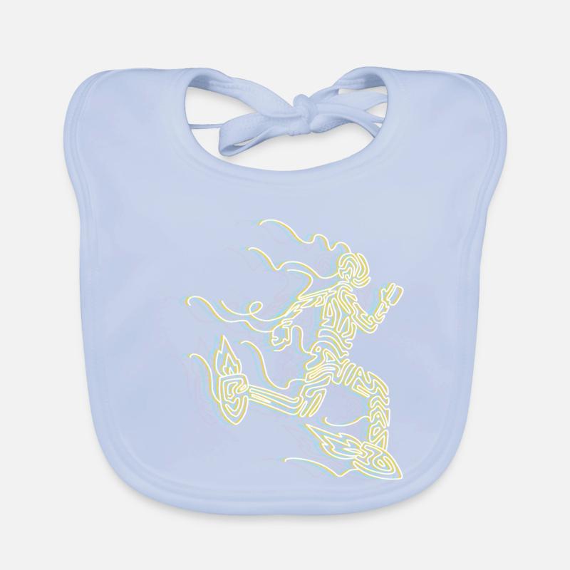 Stilisierter Rocket Runner Baby Bio-Lätzchen