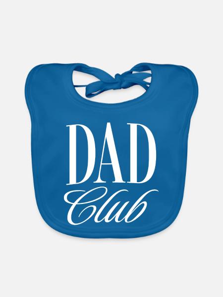 Dad Club - Baby Bio-Lätzchen - Pfauenblau