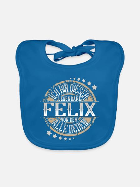 Felix - Baby Bio-Lätzchen - Pfauenblau - Vorne