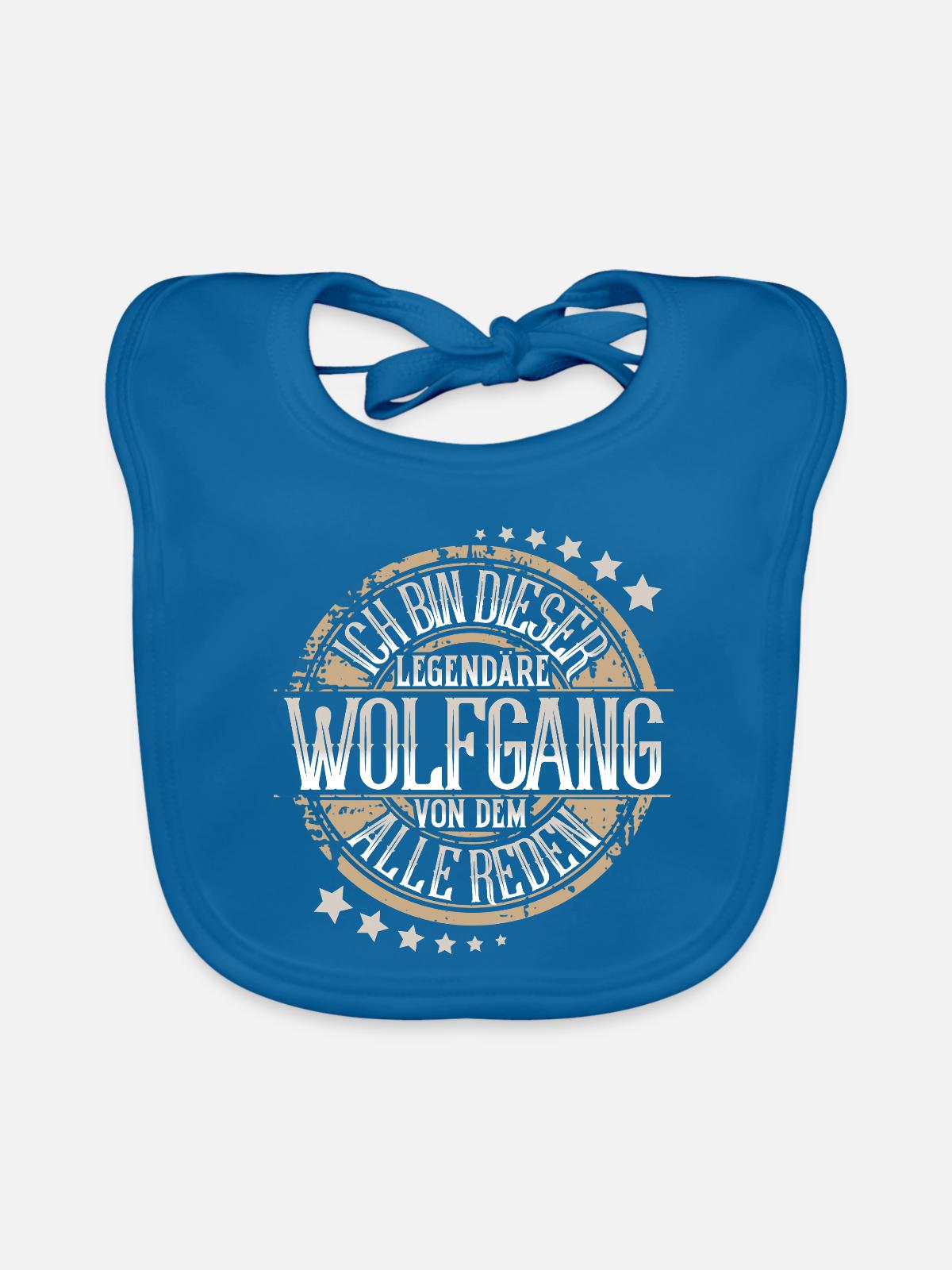 Wolfgang - Baby Bio-Lätzchen - Pfauenblau - Vorne