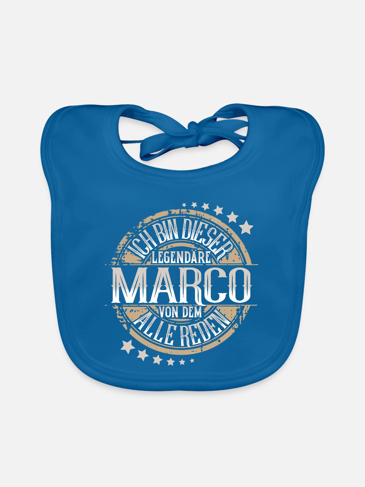 Marco - Baby Bio-Lätzchen - Pfauenblau - Vorne