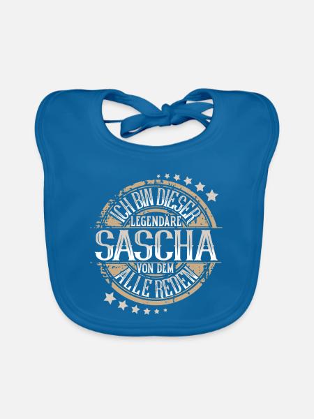 Sascha - Baby Bio-Lätzchen - Pfauenblau