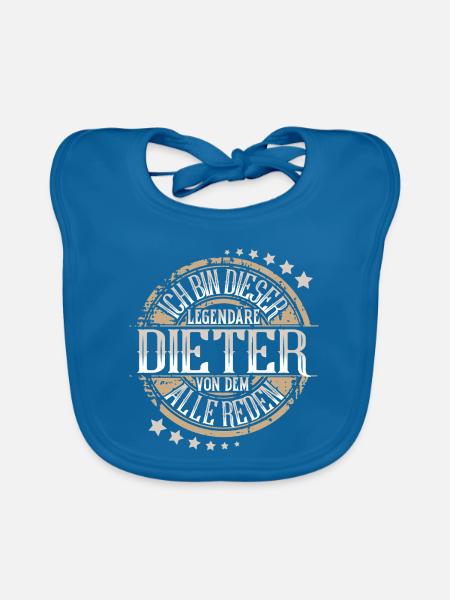 Dieter - Baby Bio-Lätzchen - Pfauenblau