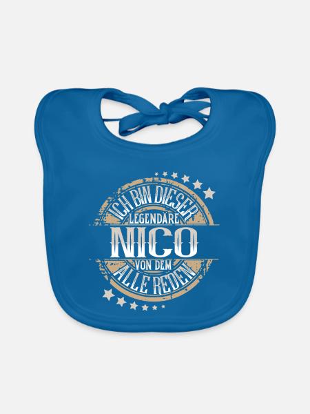 Nico - Baby Bio-Lätzchen - Pfauenblau
