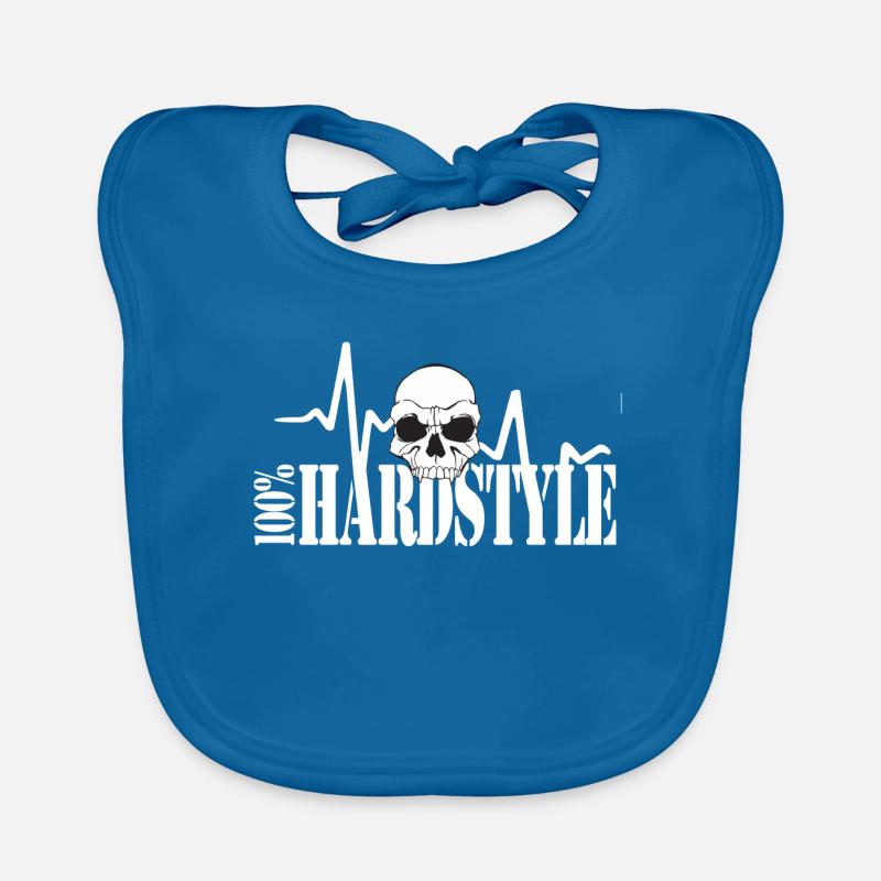 100% Hardstyle - Baby Bio-Lätzchen - Pfauenblau