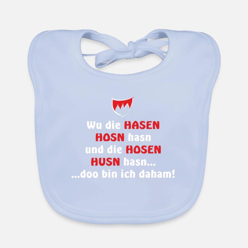 Wu die Hasen Hosn hasn... Baby Bio-Lätzchen