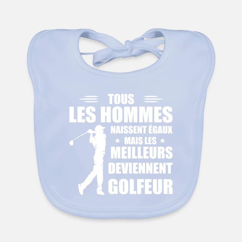 Hommes égaux meilleurs deviennent Golfeurs Bavoir bio Bébé