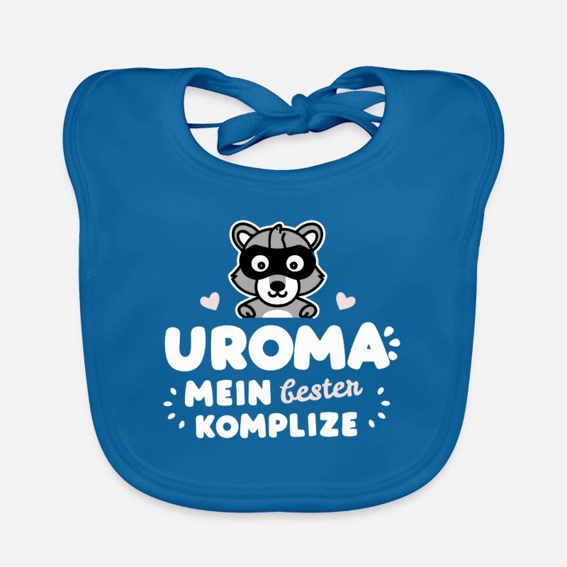 Uroma Komplize Geburtstag Urgroßmutter Muttertag - Baby Bio-Lätzchen - Pfauenblau