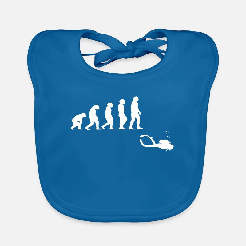Evolution diving with a device Organic Baby Bibs