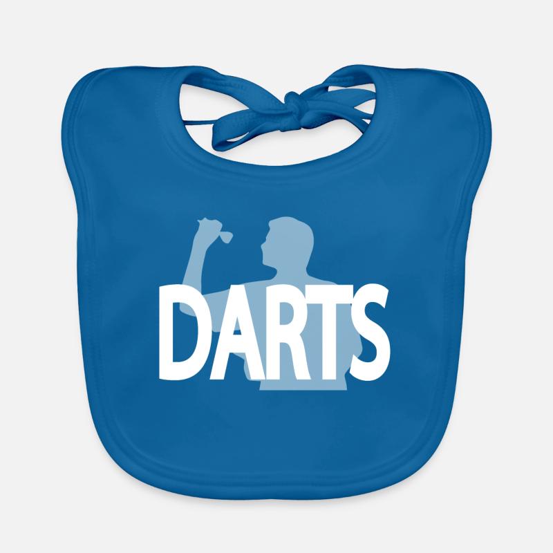 Darts Dart - Baby Bio-Lätzchen - Pfauenblau