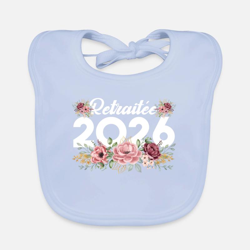 Retraitée 2026 Bavoir bio Bébé