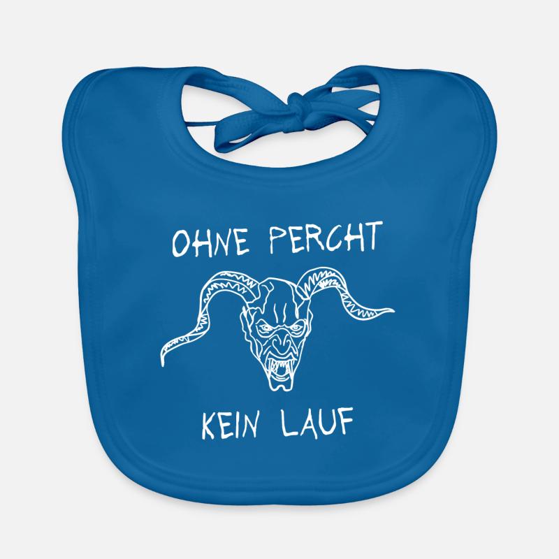 Ohne Percht kein Lauf Geschenk Baby Bio-Lätzchen