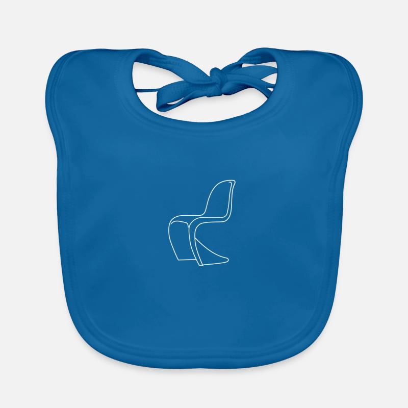 Chaise Vitra - Bavoir bio Bébé - bleu paon