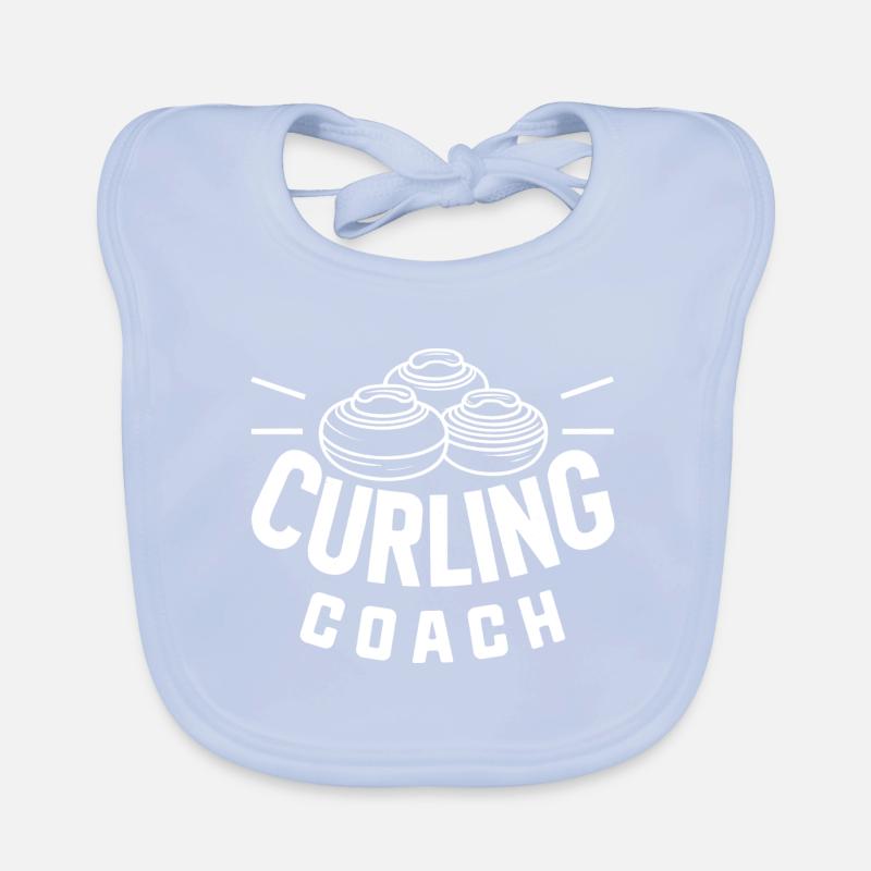 Curling Coach Baby Bio-Lätzchen