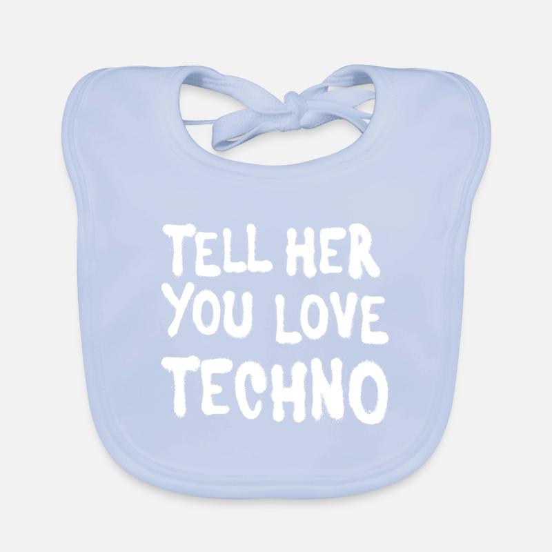 Dites-lui que vous aimez techno II Bavoir bio Bébé