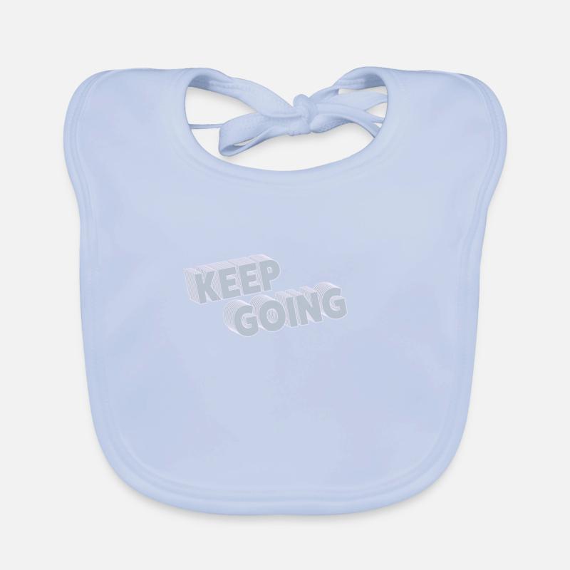 Saying motivation keep going gift illustration Organic Baby Bibs