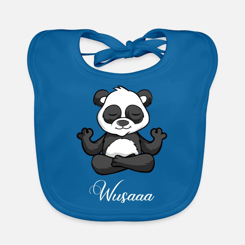Auszeit Durchatmen Wusaaa Panda Baby Bio-Lätzchen