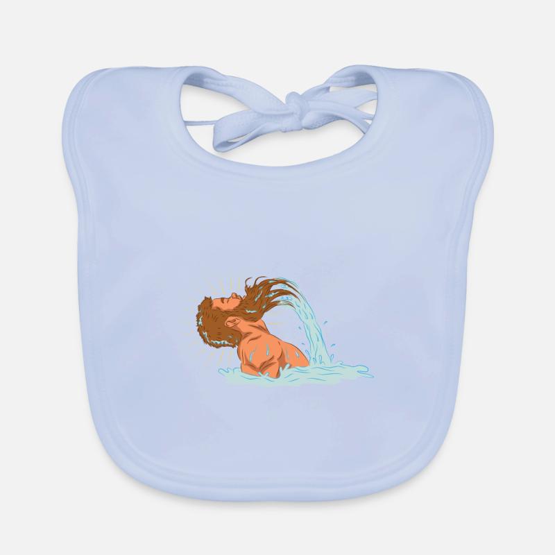 Bart wave - funny gift for men with beard Organic Baby Bibs