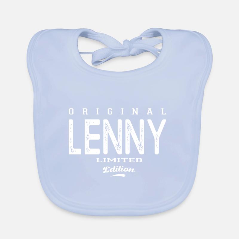 Lenny Tshirt personalized first name lenny, Lenny Organic Baby Bibs