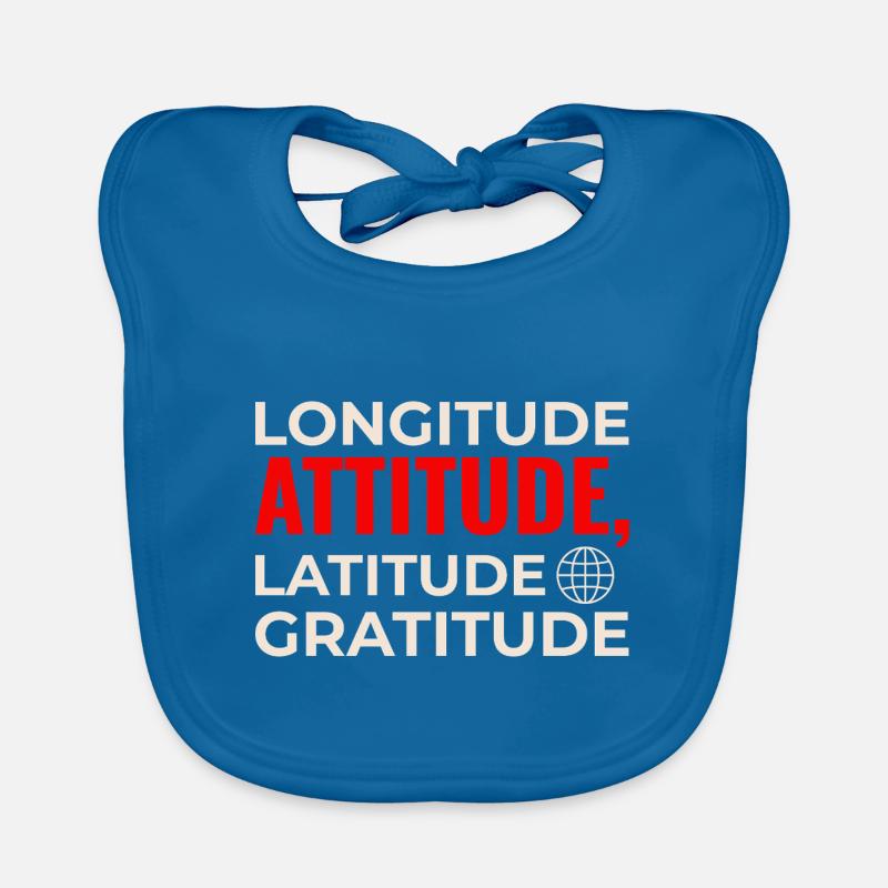 Longitude Latitude Attitude Gratitude GIS Map Organic Baby Bibs