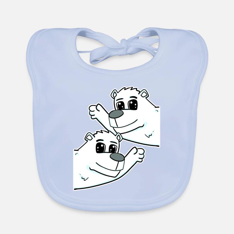 Eisbär Eisbären Bär Baby Bio-Lätzchen