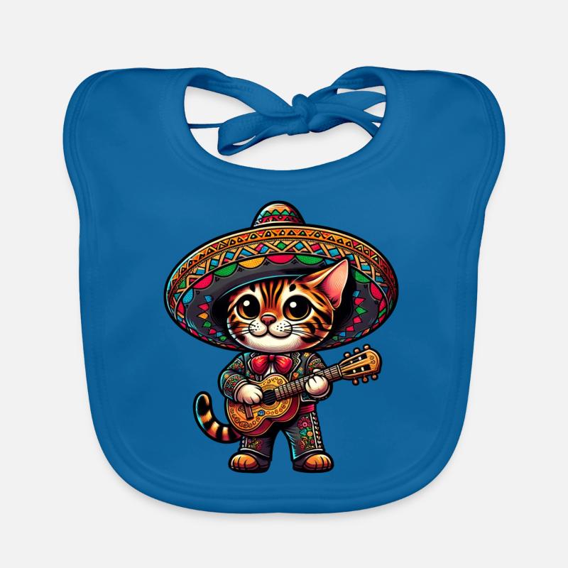 Cinco de Mayo Chat du Bengale dans le style Mariachi Bavoir bio Bébé