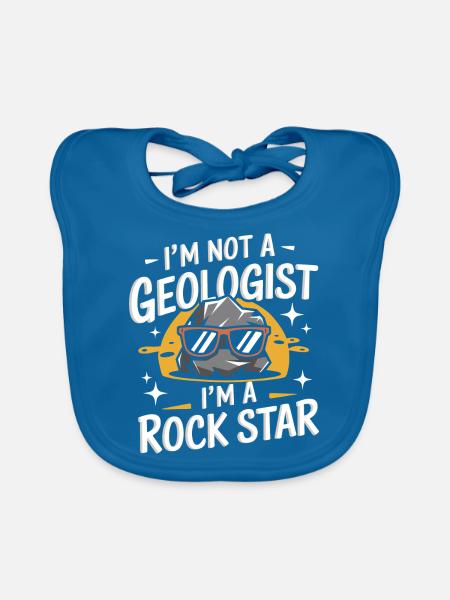 Experte für Geologie Gestein Geologe - Baby Bio-Lätzchen - Pfauenblau - Vorne