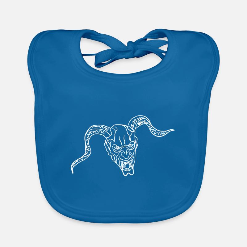 Perchtenmaske Geschenk Baby Bio-Lätzchen