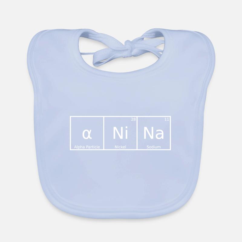 Anina Nom Prénom Chimie Tableau périodique Eléments Bavoir bio Bébé