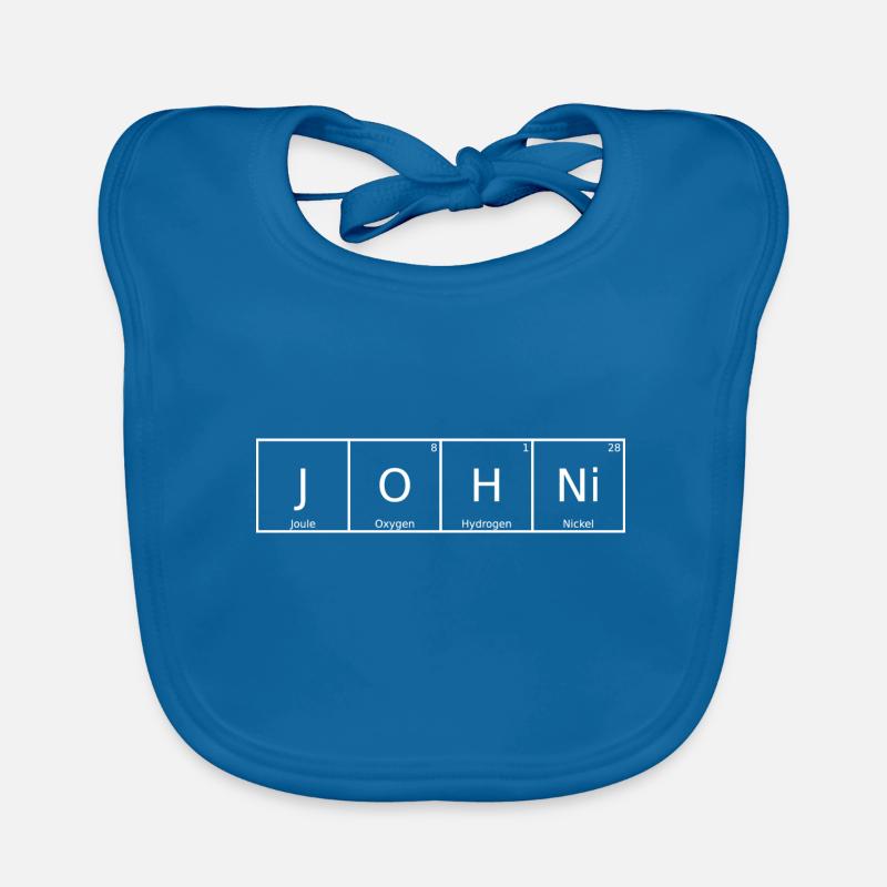 Johni Name First Name Chemistry Periodic Table Elements Organic Baby Bibs