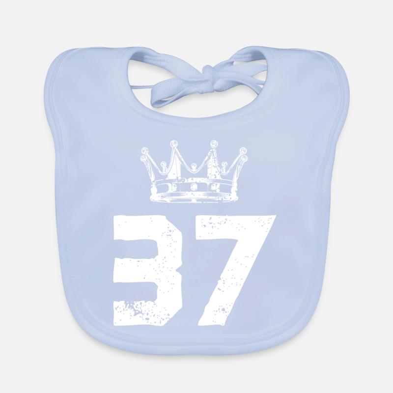 37 Zahl Krone Baby Bio-Lätzchen