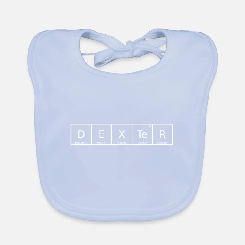 Dexter Nom Prénom Chimie Tableau Périodique Éléments Bavoir bio Bébé