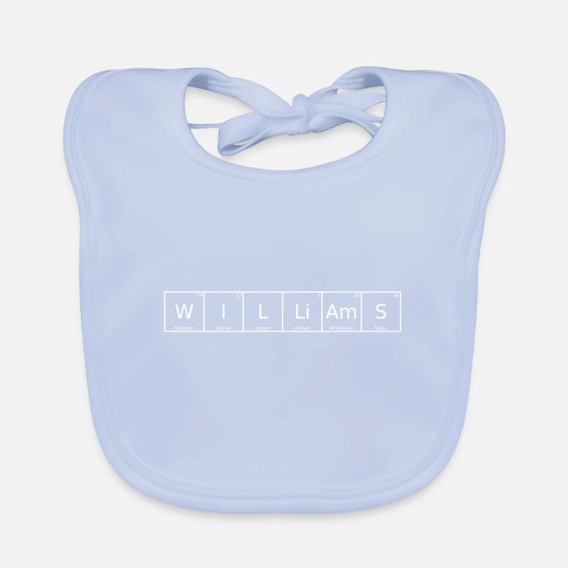 Williams Surname First name Chemistry Periodic Table Organic Baby Bibs